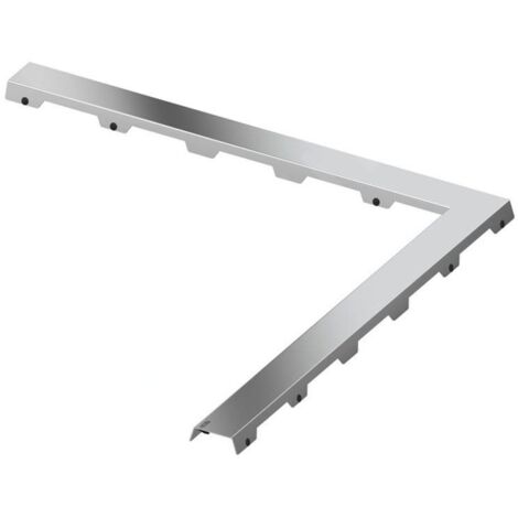 Tece TECEdrainline - Grille pour caniveau à douche d'angle 1000 mm, acier inoxydable poli 611082