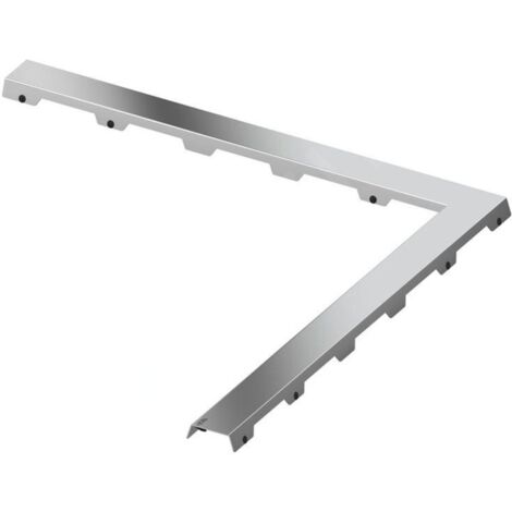 Tece TECEdrainline - Grille pour caniveau à douche d'angle 1200 mm, acier inoxydable poli 611282