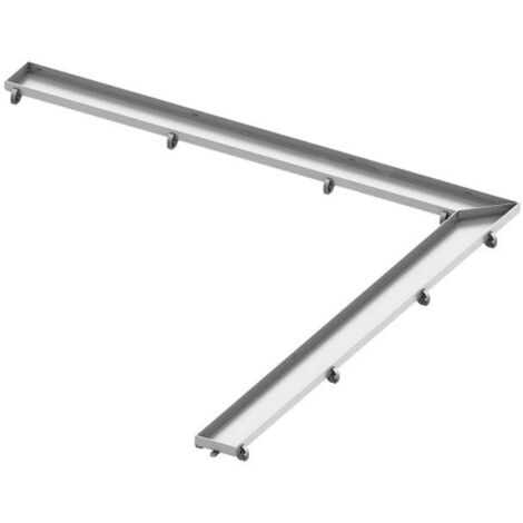 Tece TECEdrainline - Grille pour caniveau à douche d'angle 900 mm, acier inoxydable poli 610982