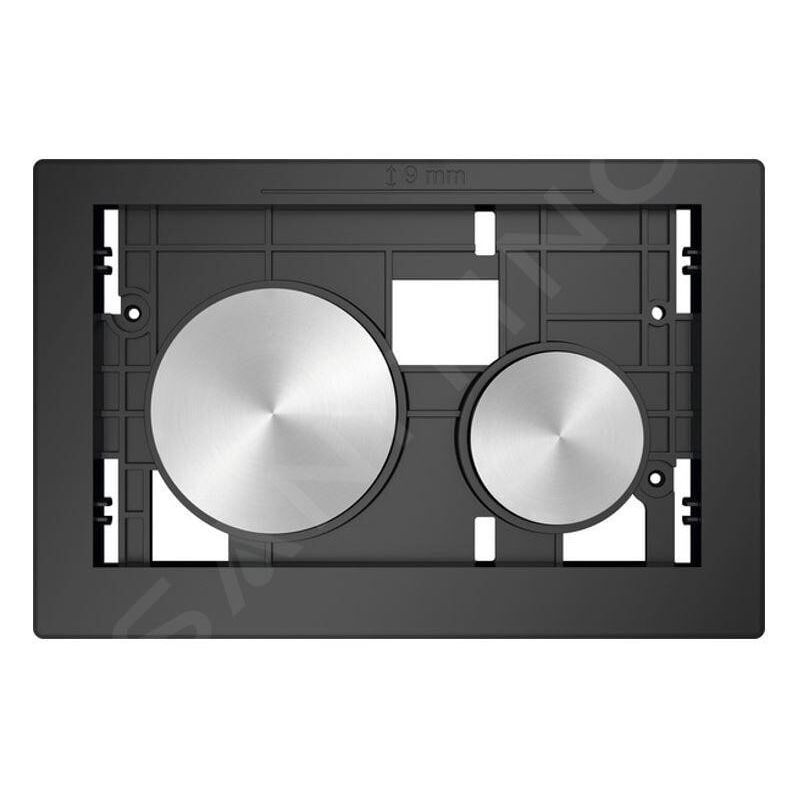 Loop - Commande de chasse d'eau, sans couvercle supérieur, finition anti-empreintes, boutons : inox brossé 9240669 - Tece