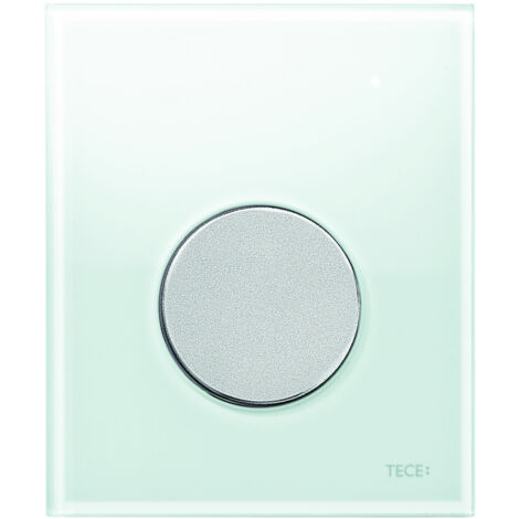 Tece TECEloop - Commande de la chasse d’eau d’urinoir, verre blanc/chrome mat 9242659
