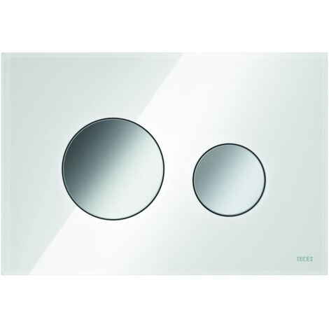 Tece TECEloop - Placca di comando, vetro bianco/cromo lucido 9240660