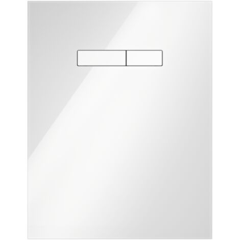 Tece TECElux - Plaque de verre supérieure avec commande manuelle de chasse d’eau, verre blanc/couleur blanche 9650000