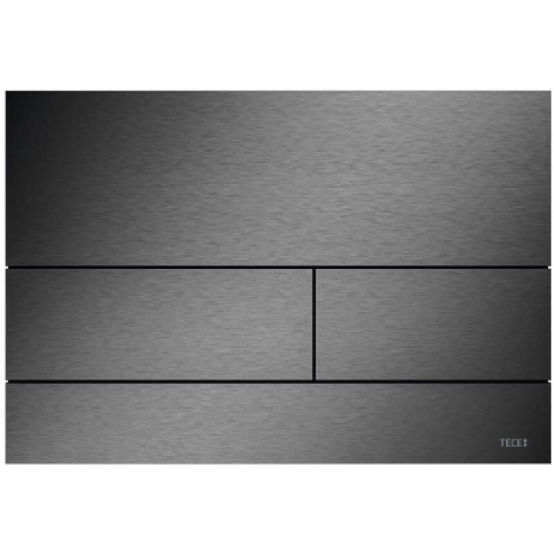 Square - Plaque de déclenchement, chrome noir brossé 9240846 - Tece
