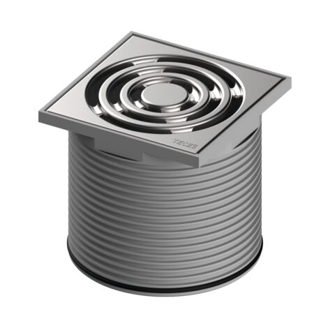 TECEdrainpoint S Les cadres de grille 3660001 100x100mm, plastique, avec la rouille design