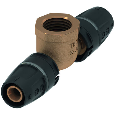 TECElogo Push T-Stück IG, Rotguss/Siliziumbronze, 8713402