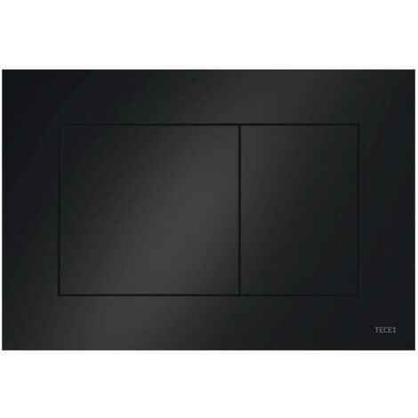 Plaque de commande WC noire en plastique (ASA/ABS) – Double touche rectangulaire – Dimensions 220 x 150 x 5 mm – 9240403
