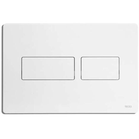 TECEsolid WC-Betätigungsplatte weiß glänzend für Zweimengentechnik 9240432