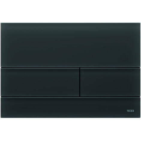 TECEsquare II WC-Betätigungsplatte Glas für Zweimengentechnik schwarz satiniert 9240825