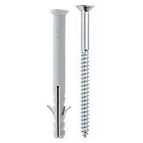 Tecfi 100 tasselli tassello in nylon prolungato 8x100 con due alette vite TPS a legno impronta a croce tipo Z
