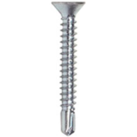 500 Viti Autoperforanti In Acciaio Zincato 4.2x19 Mm - Testa Svasata, DIN 7504-P, Per Lamiere E Metall