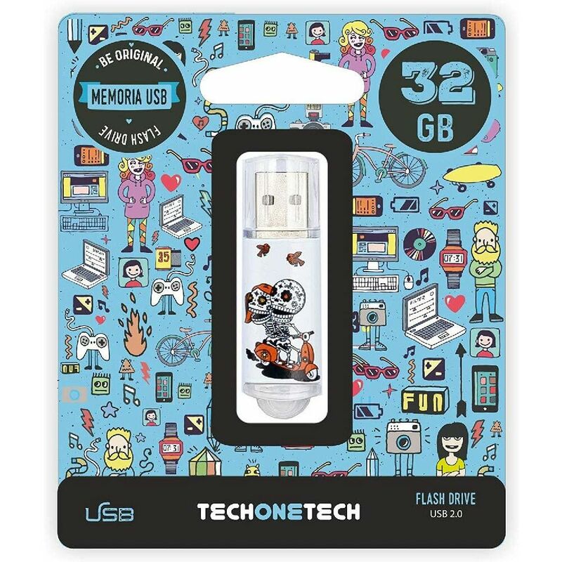 

Memoria USB Calavera Moto TEC4002-32 32 GB - Tech One Tech