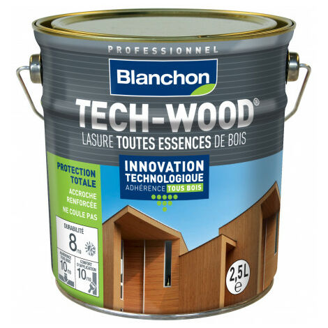 Tech-Wood Lasur Weiß - 2,5L - BLANCHON