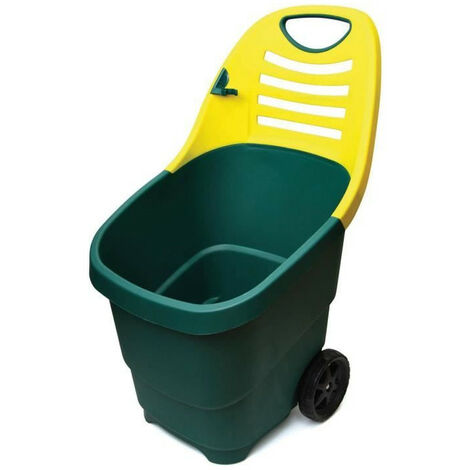 TECHIT Chariot de jardin brouette - 67L - 2 roues - Diametre 170 mm