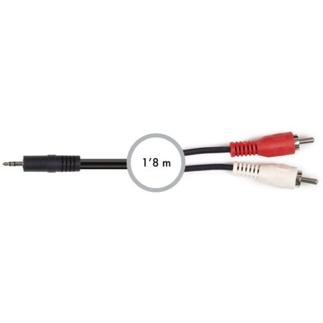 TECHLINK 2 RCA - 1JACK 3.5 ST 1M 640021