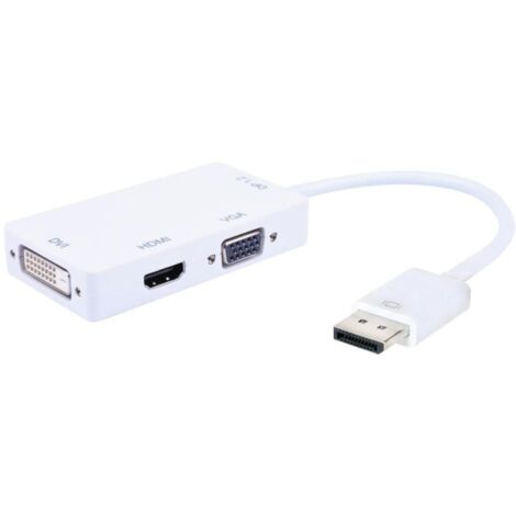 TECHLY Adattatore 3 in 1 DisplayPort 1.2 a HDMI/DVI/VGA
