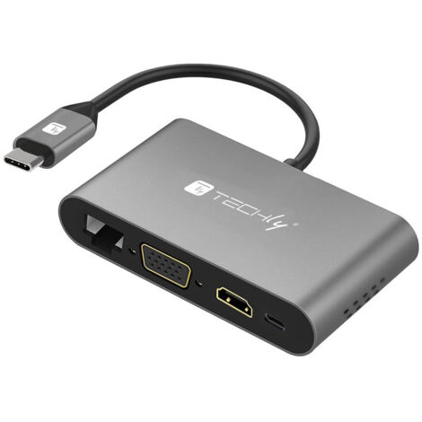 Techly Adattatore USB-C  Multiporta