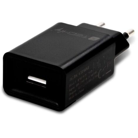 Techly Caricatore Alimentatore USB A da Muro 5V 2.4A per Smartphone o Tablet