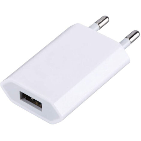Techly Caricatore USB 1A Compatto Spina Europea Bianco