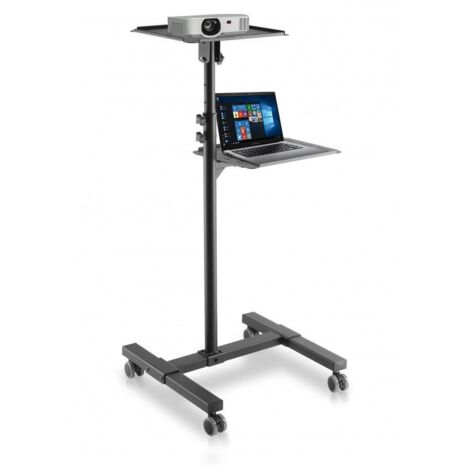Techly Carrello Per Proiettore Beamer Notebook Altezza Regolabile Con Mensola