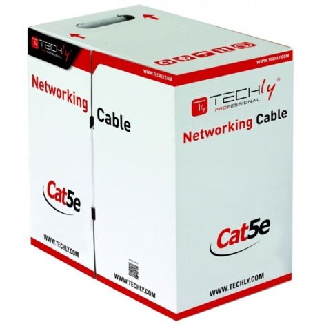 TECHLY Cat5e Twisted Pair-Kabel 305 m – UTP, Netzwerkinstallationen