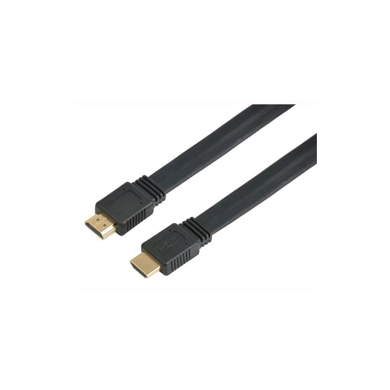 Image of Cavo hdmi 2.0 High Speed con Ethernet a/a m/m Piatto 1m - Techly