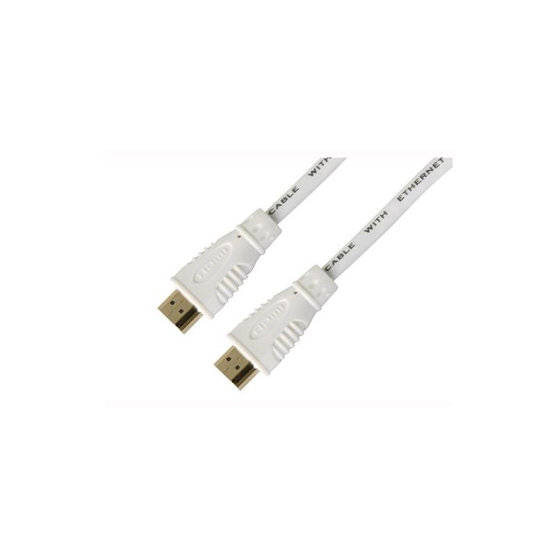 Image of Cavo High Speed hdmi con Ethernet 1 metro Bianco - Techly
