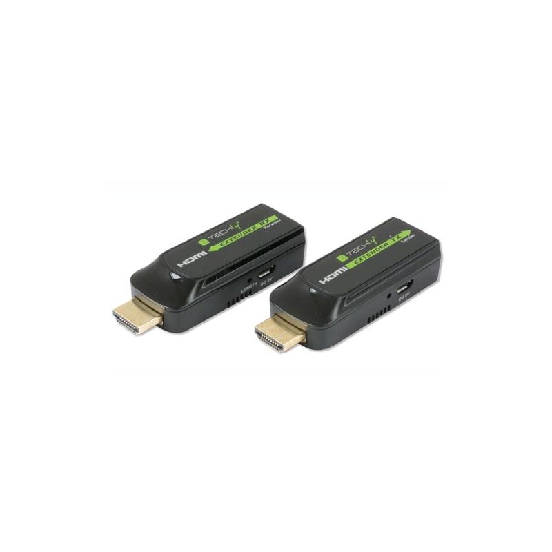 Image of Extender hdmi compatto Full hd su cavo Cat.6/6A/7 max 40m - Techly