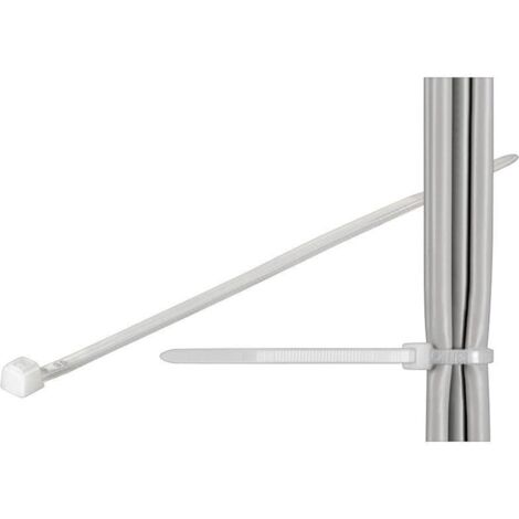 Techly Fascette Fermacavi Autobloccanti 150x3,6mm in Nylon 100pz Bianco