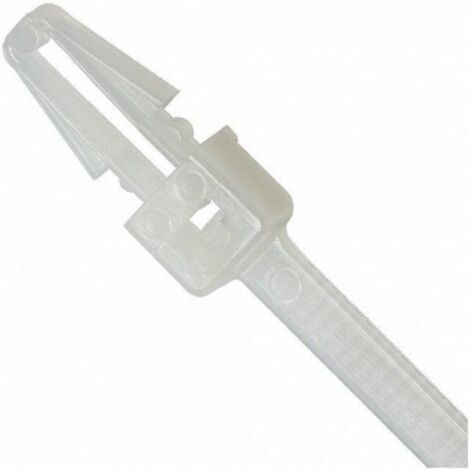 TECHLY Fascette Fermacavi con Innesto Libero 200x4,8mm in Nylon 100pz Bianco