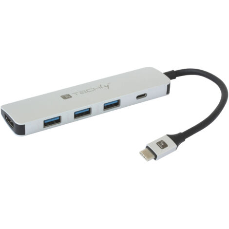 Techly Hub USB-C con HDMI 4K e PD
