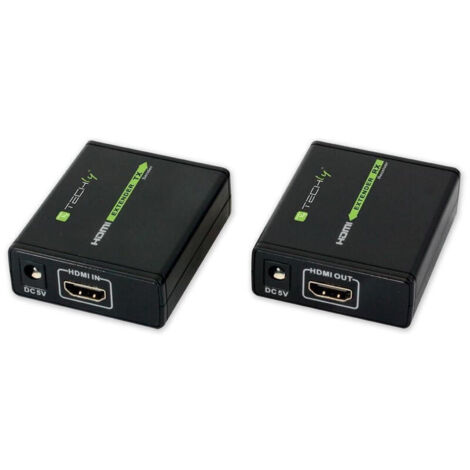 Techly IDATA EXT-E70 extensor audio/video Transmisor y receptor de señales AV Negro