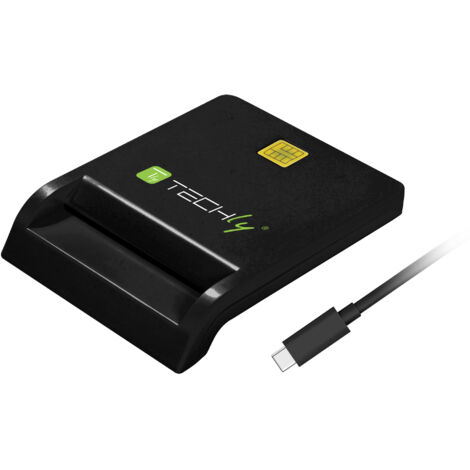 Techly Lettore/Scrittore di Smart Card USB-C  Compatto Bianco