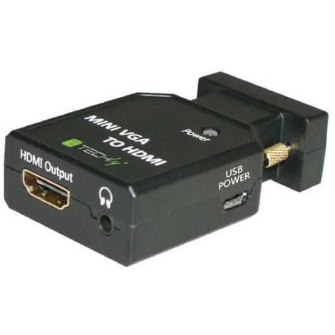 Techly Mini Convertitore da VGA e Audio a HDMI