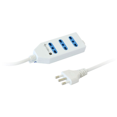 TECHLY Multipresa Italiana Bipasso 3 Uscite