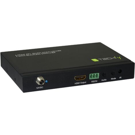 Techly Multiview HDMI 4x1 con switch seamless