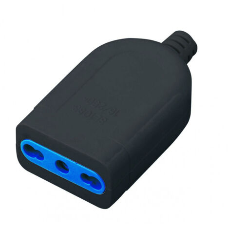 TECHLY Presa 2P+T 16A Bipasso Nero