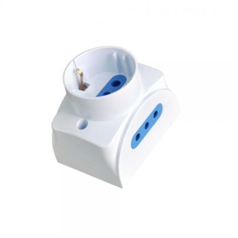 Techly Presa da muro con 2 prese Italiane 2P+T e 1 Schuko 16A