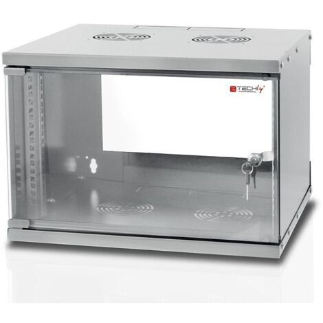 Techly Professional Armadio Rack 19'' a Muro 6U prof. 450 Grigio Assemblato