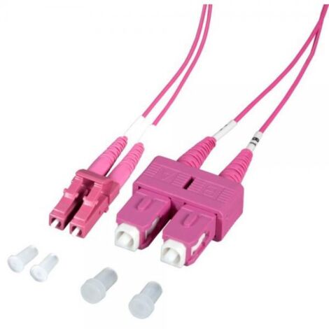 Techly Professional Cavo Fibra Ottica SC/LC 50/125 Multimodale 2m Diametro 1.2mm OM4