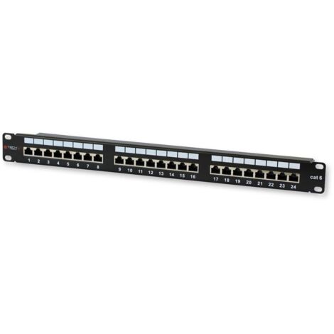 Techly Professional Pannello Patch STP 24 Posti RJ45 Cat.6 Techly
