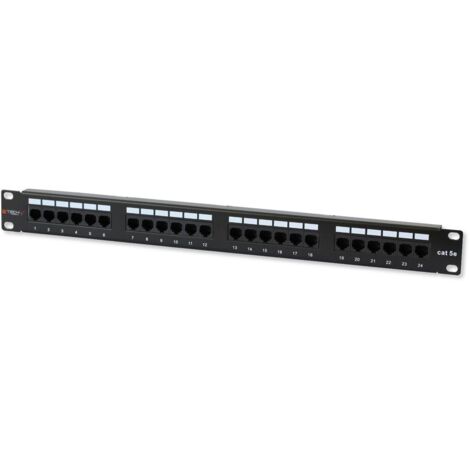 Techly Professional Pannello Patch UTP 24 Posti RJ45 Cat.5E Techly