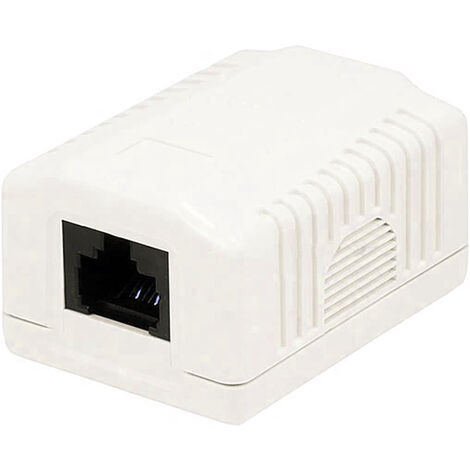 presa a muro cassetta da parete jack rj45 lan cat 5e 2 porte utp my ec215