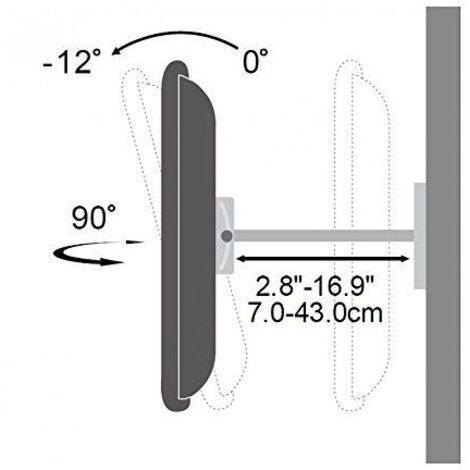 TECHLY Staffa Supporto a muro per TV LED LCD 23-55 full-motion braccio doppio