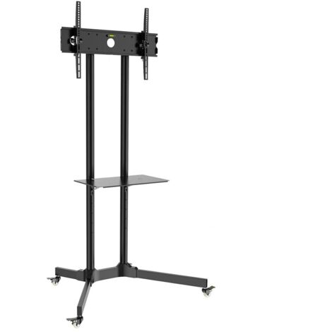Techly Support de télévision mobile noir 150 cm