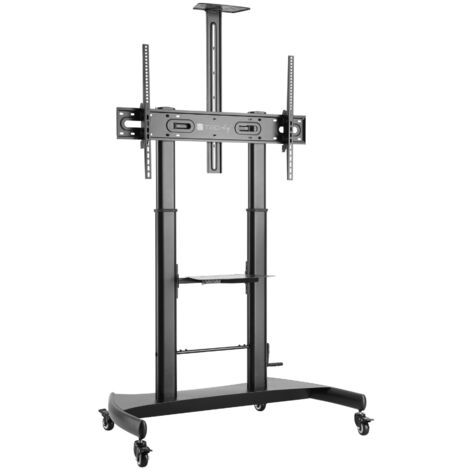 Techly Supporto a pavimento per TV con altezza regolabile, in acciaio, per TV da 60'' a 100''