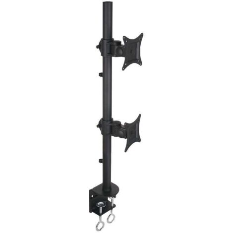 TECHLY Supporto da Scrivania per 2 Monitor 13-27'' con Morsetto