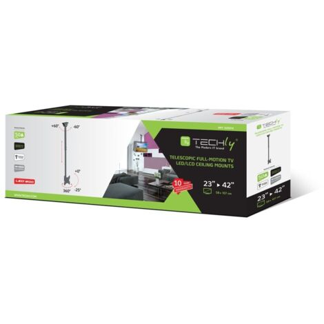 Techly Teleskop Deckenhalterung für 1LCD TV 23-42 Arm lang (ICA-CPLB-922L)