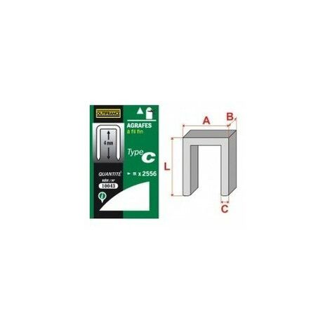 TECHMAN 5000 agrafes type C 8 mm