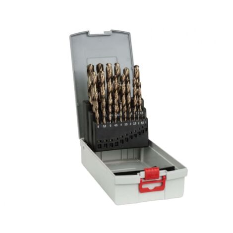 TECHMAN Forets hss cobalt - cob135° Coffret 25 pièces 1.0 à 13.0 mm par 1/2 mm
